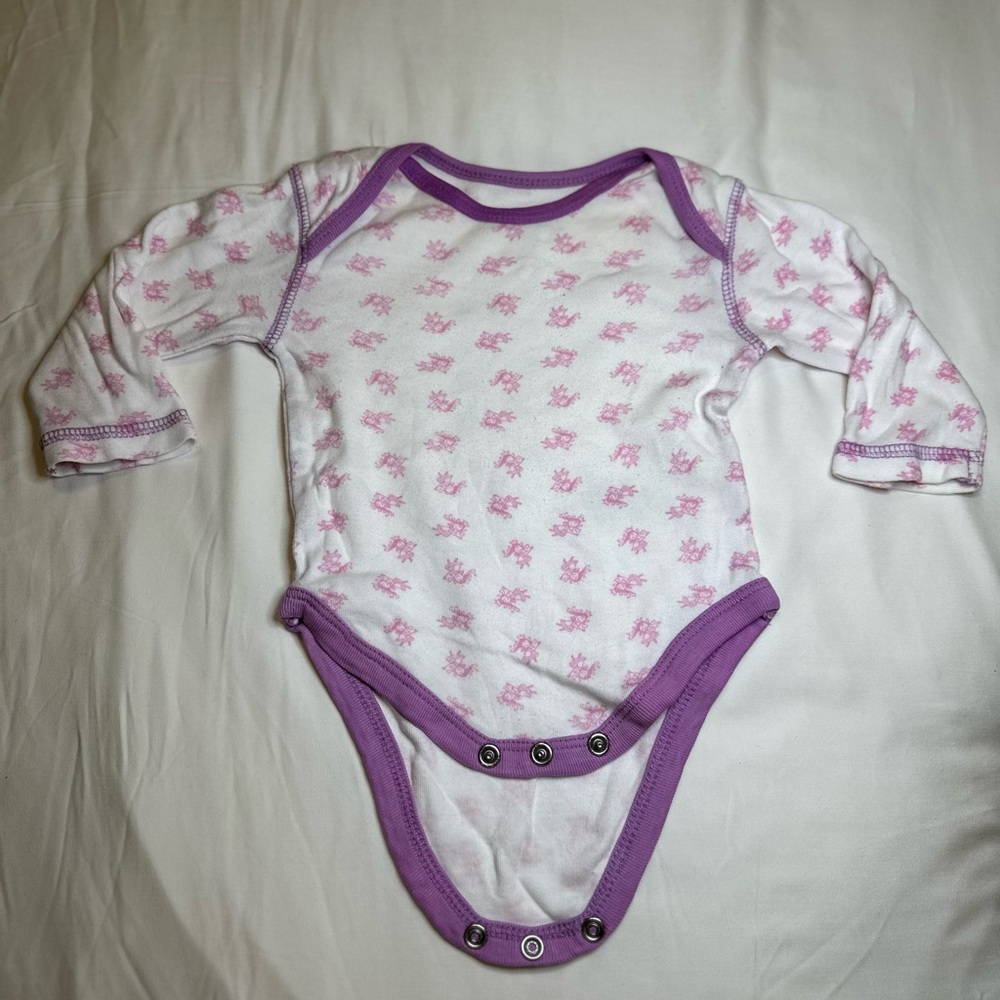 LOT of 3 Nevada Purple Long Sleeves Bodysuit Size 6M